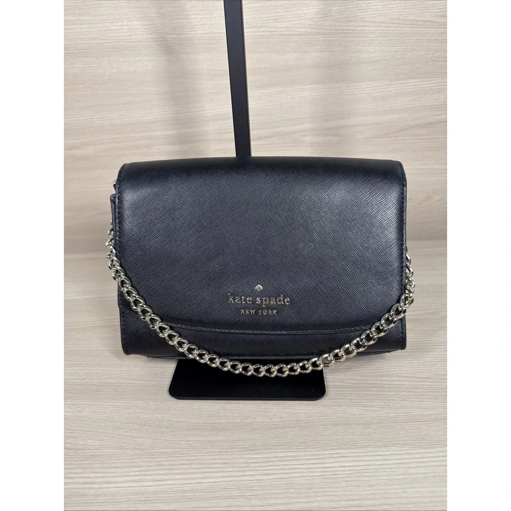 Kate Spade Carson Convertible – Black Saffiano Leather – NO CROSSBODY STRAP